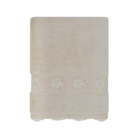 Soft Cotton Uterák Stella s čipkou 50 × 100 cm, krémová