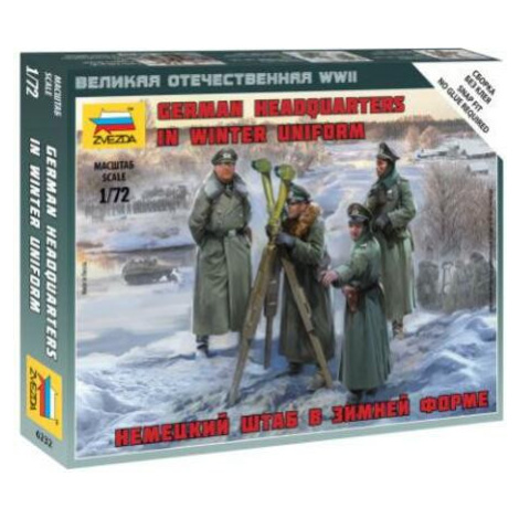 Wargames (WWII) figurky 6232 - German Headquarters in winter uniform (1:72) Zvezda