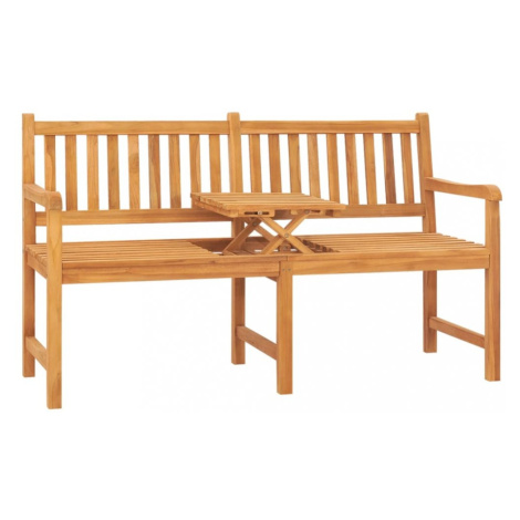 Záhradná lavica so stolíkom 150 cm teakové drevo Dekorhome vidaXL