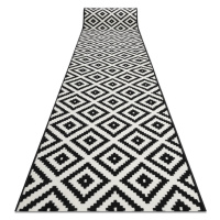 rugsX BEHÚŇ BCF MORAD Ruta diamanty čierna / krém 70/360 cm