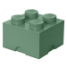 LEGO® úložný box 25 x 25 x 18 cm army zelená