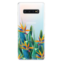 Odolné silikónové puzdro iSaprio - Exotic Flowers - Samsung Galaxy S10+