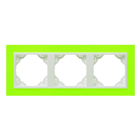 Rámček 3-násobný zelená/ľadová LOGUS90 Animato (EFAPEL) ELKO