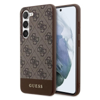 Kryt Guess Samsung Galaxy S23+ brown hardcase 4G Stripe Collection (GUHCS23MG4GLBR)