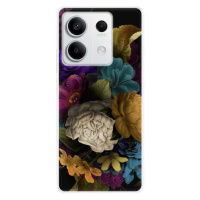 Odolné silikónové puzdro iSaprio - Dark Flowers - Xiaomi Redmi Note 13 5G