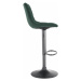 KONDELA Lahela barová stolička zelená / čierna