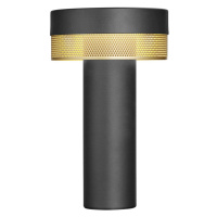 Stolová LED lampa Mesh batéria 24 cm, čierna/zlatá