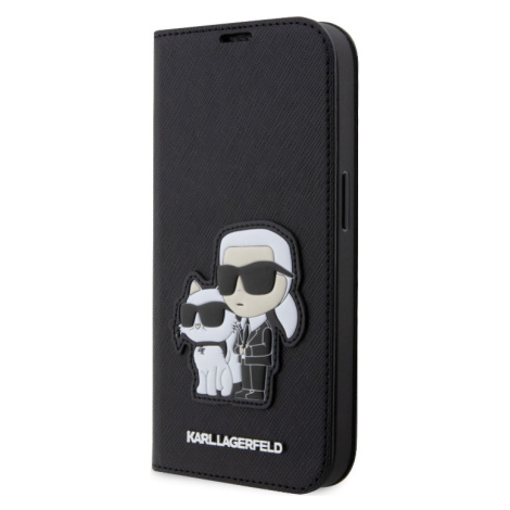 Diárové puzdro Karl Lagerfeld na Apple iPhone 14 Pro Max KLBKP14XSANKCPK Saffiano Karl and Choup