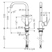 Hansgrohe Focus M41, drezová batérie Focus, EcoSmart, vzhľad nerezový, HAN-31821800