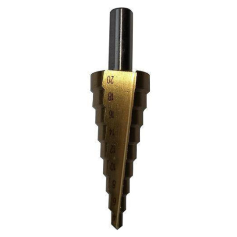 Vrták Strend Pro stupňovitý SD41, 04-20 mm, TiN, HSS rovný, do kovu