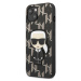 Plastové puzdro Karl Lagerfeld na Apple iPhone 13 Mini KLHCP13SPMNIKBK Monogram Ikonik čierne