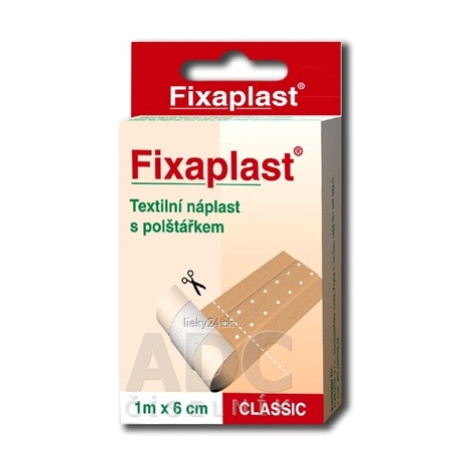 FIXAplast CLASSIC textilná náplasť s vankúšikom 6cm x 1m 1 ks