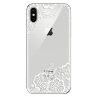 Odolné silikónové puzdro iSaprio - White Lace 02 - iPhone X
