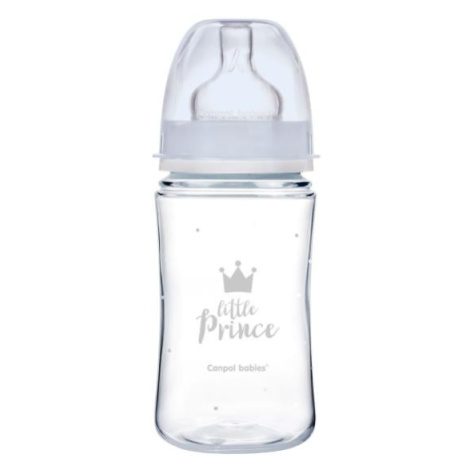 CANPOL BABIES Fľaša so širokým hrdlom Royal Baby 240 ml modrá