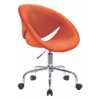 Čalúnená stolička na kolieskach celeste - oranžová