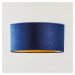 Závesná lampa Roller, námornícka modrá/zlatá