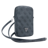 Guess PU 4G Triangle Logo Wallet Phone Bag Zipper Black