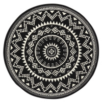 Kusový koberec Celebration 103441 Valencia Black kruh - 140x140 (průměr) kruh cm Hanse Home Coll