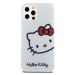 Plastové puzdro Hello Kitty na Apple iPhone 12/12 Pro HKHCP12MHCKHST IML Head Logo biele