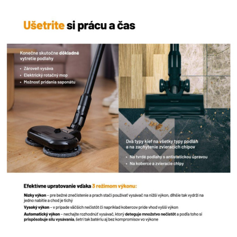 LAUBEN Stick Vacuum & Mop 3in1 Pet Deluxe 400BC Tyčový vysávač 3v1