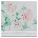 Biela záclona  ASTEJA s potlačou kvetov 150x60 cm