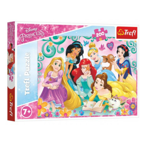 Puzzle TREFL Disney Princess - Šťastný svet princezien 200 dielikov