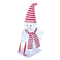 EMOS DCFC19 LED vianočný snehuliak s čiapkou a šálom, 46 cm