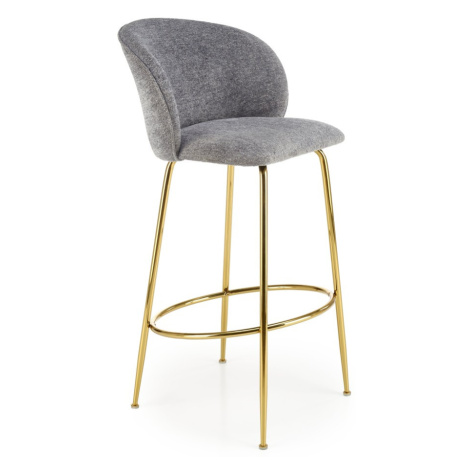 Barová židle H116 šedá/zlatá Halmar