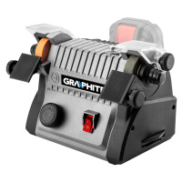 GRAPHITE Mini akumulátorová stolová brúska 3 v 1 - stolová brúska, leštička, brúska s ohybnou hr