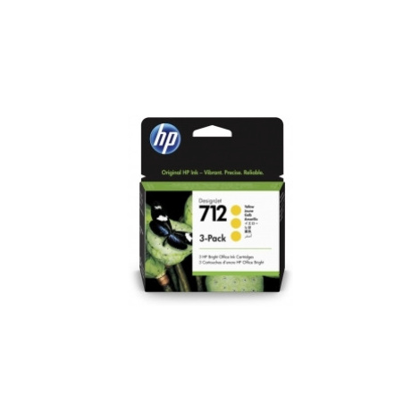 HP 712 Atramentová kazeta Yellow DesignJet Ink, 3-Pack 29-ml (3ED79A)