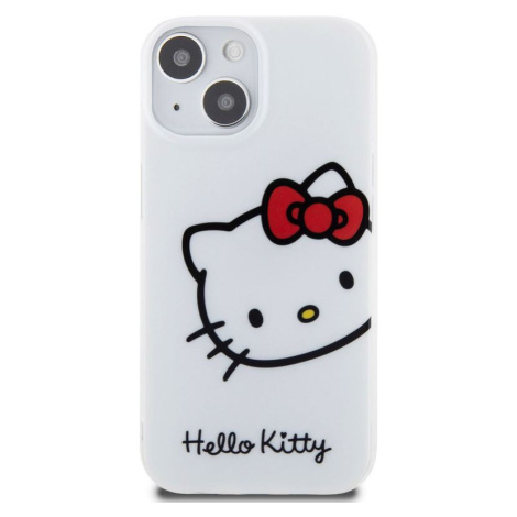 Plastové puzdro Hello Kitty na Apple iPhone 15 HKHCP15SHCKHST IML Head Logo biele