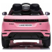 Elektrické autíčko Range Rover EVOQUE, Jednomiestne, pink, Kožené sedadlá, MP3