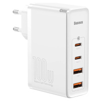 Nabíjačka Baseus GaN2 Pro Quick Travel Charger 2x USB + 2x USB-C, 100W, EU (white)