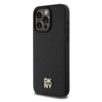 DKNY PU Leather Repeat Pattern Stack Logo Magsafe Apple iPhone 15 Pro Max DKHMP15XPSHRPSK Black