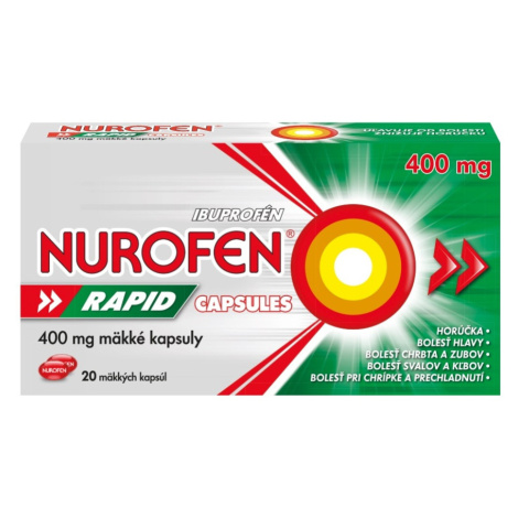 NUROFEN Rapid 400 mg 20 mäkkých kapsúl