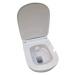 DEANTE Podstavný rám, pre závesné WC misy + SLIM tlačidlo bílé  + WC bez oplachového kruhu Edge 