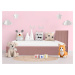 GM Detská čalúnená posteľ s úložným priestorom Fiona 90x200 - ružová
