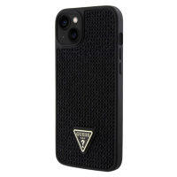 Guess Rhinestones Triangle Metal Logo Apple iPhone 15 Plus GUHCP15MHDGTPK Black