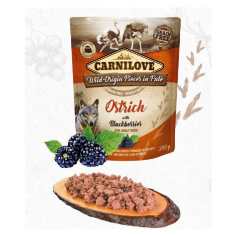 Carnilove Dog Paté 300g - Ostrich/Blackberries