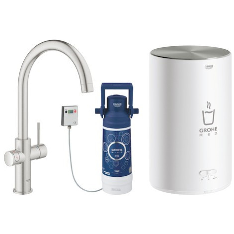 Drezová batéria GROHE Red s výpusťou supersteel 30083DC1
