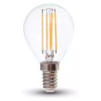 Žiarovka LED Filament E14 6W, 4000K, 600lm, P45 VT-2466 (V-TAC)