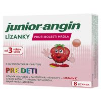 JUNIOR-ANGIN lízanky pre deti s jahodovou príchuťou 8 ks