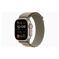 Apple Watch Ultra 2/49mm/Titan/Šport Band/Olive Alpine/Small