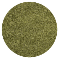 Kusový koberec Dream Shaggy 4000 Green kruh - 80x80 (průměr) kruh cm Ayyildiz koberce
