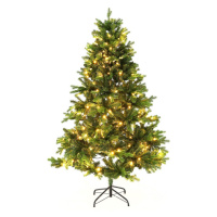 KONDELA Christmas Typ 6 LED300 vianočný stromček s osvetlením 180 cm zelená