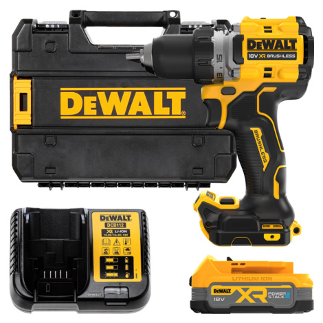 DEWALT 18V XR Aku vŕtačka bez príklepu,1x 1,7 Ah POWERSTACK DCD800E1T-QW