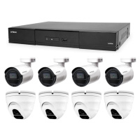 Kamerový set 1x AVTECH NVR AVH2109AX, 4x 2MPX IP Bullet kamera AVTECH DGM2103SV a 4x 2MPX IP Dom