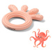 BABYONO Hryzačka silikónová Octopus ružová