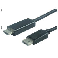 Kábel PREMIUMCORD DisplayPort 1.2 na HDMI 2.0, pre rozlíšenie 4Kx2K@60Hz, 3 m