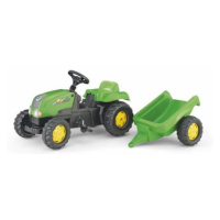 Rollytoys Šliapací traktor Rolly Kid s vlečkou - zelený